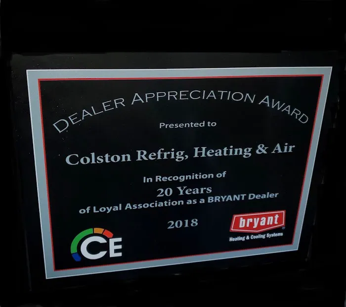 Colston Refrigeration, Heating & Air Conditioning Company Picture 2