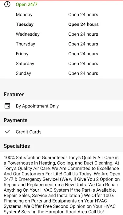 Tony's Quality Air Care, Inc. Picture 9