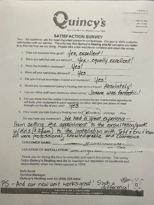 Quincy's Heating & Air Conditioning Inc. Picture 7