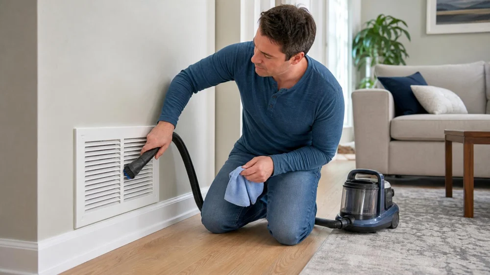 AC Vent Grille Dust: Clean Without Duct Damage