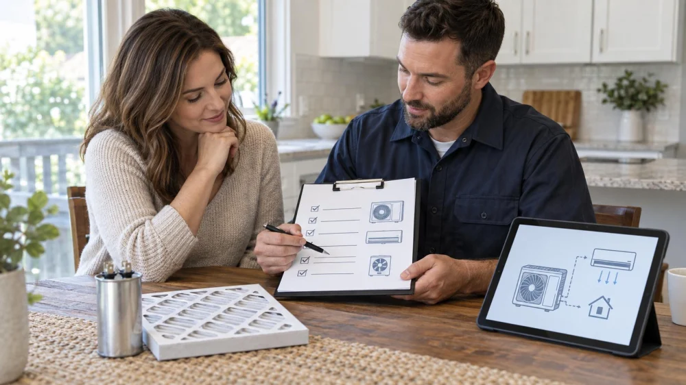AC Service Invoice: Model, Parts, and Warranty Records