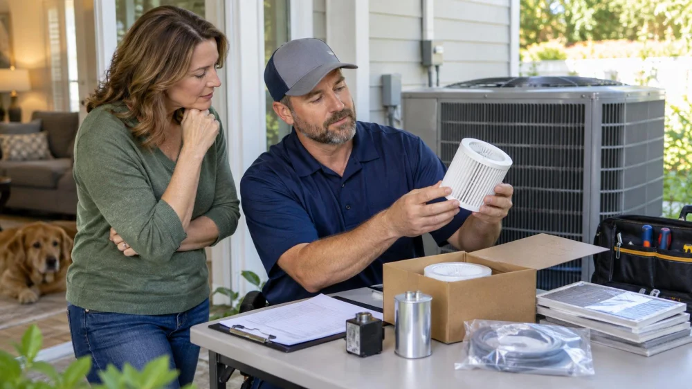Air Conditioner Parts Handoff: Model, Quantity, and Warranty