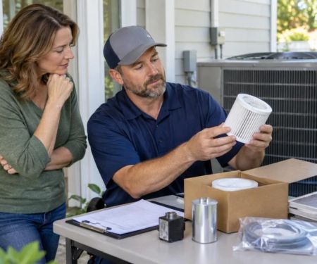 Air Conditioner Parts Handoff: Model, Quantity, and Warranty
