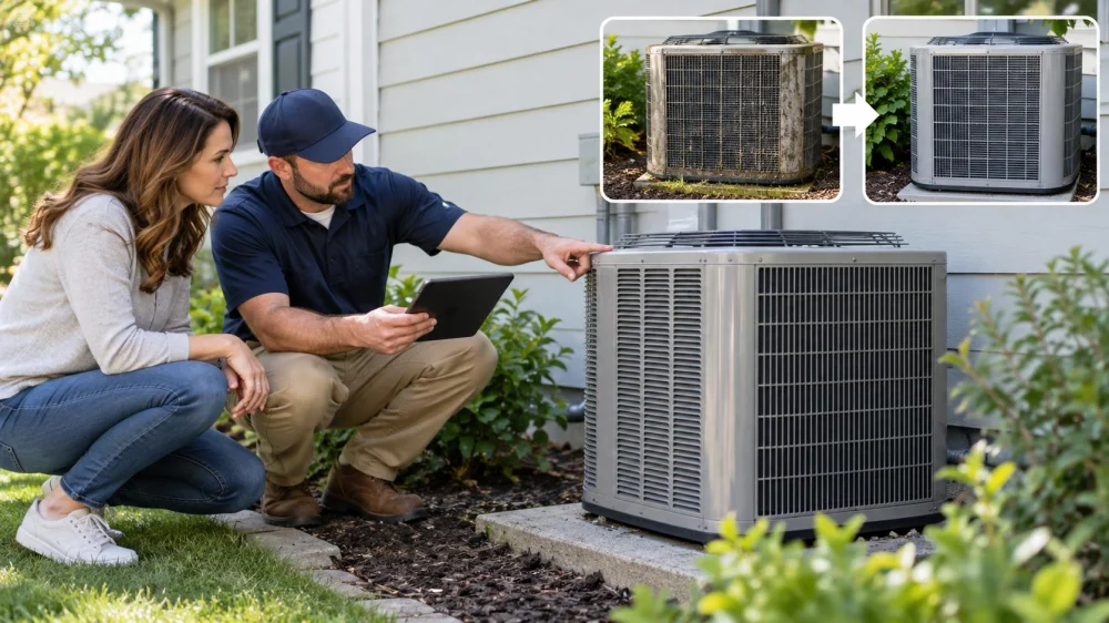 Air Conditioner Before-and-After Photos: Angles, Dates, and Scope