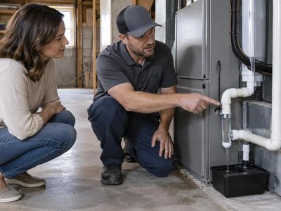 AC Condensate Drain Check: Flow, Blockage, and Shutoff