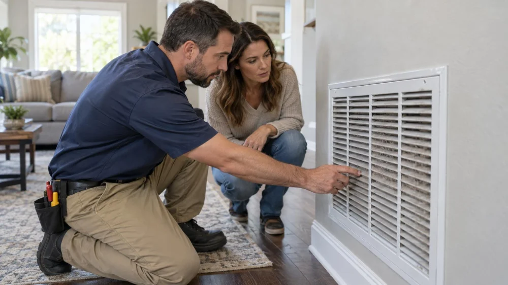 AC Return Grille Check: Blockage, Dust, and Airflow Clues