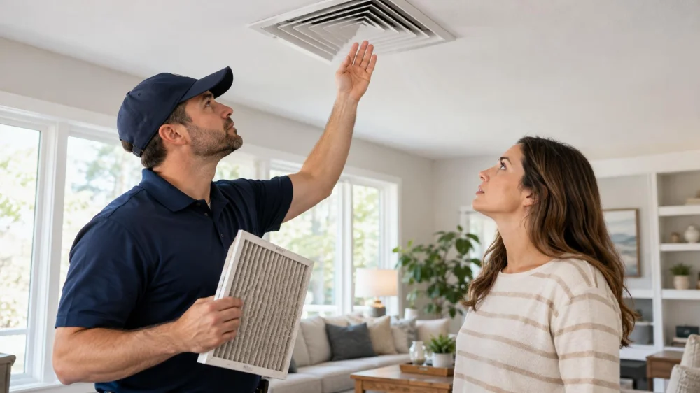 AC Ceiling Diffuser Check: Direction, Noise, and Dust